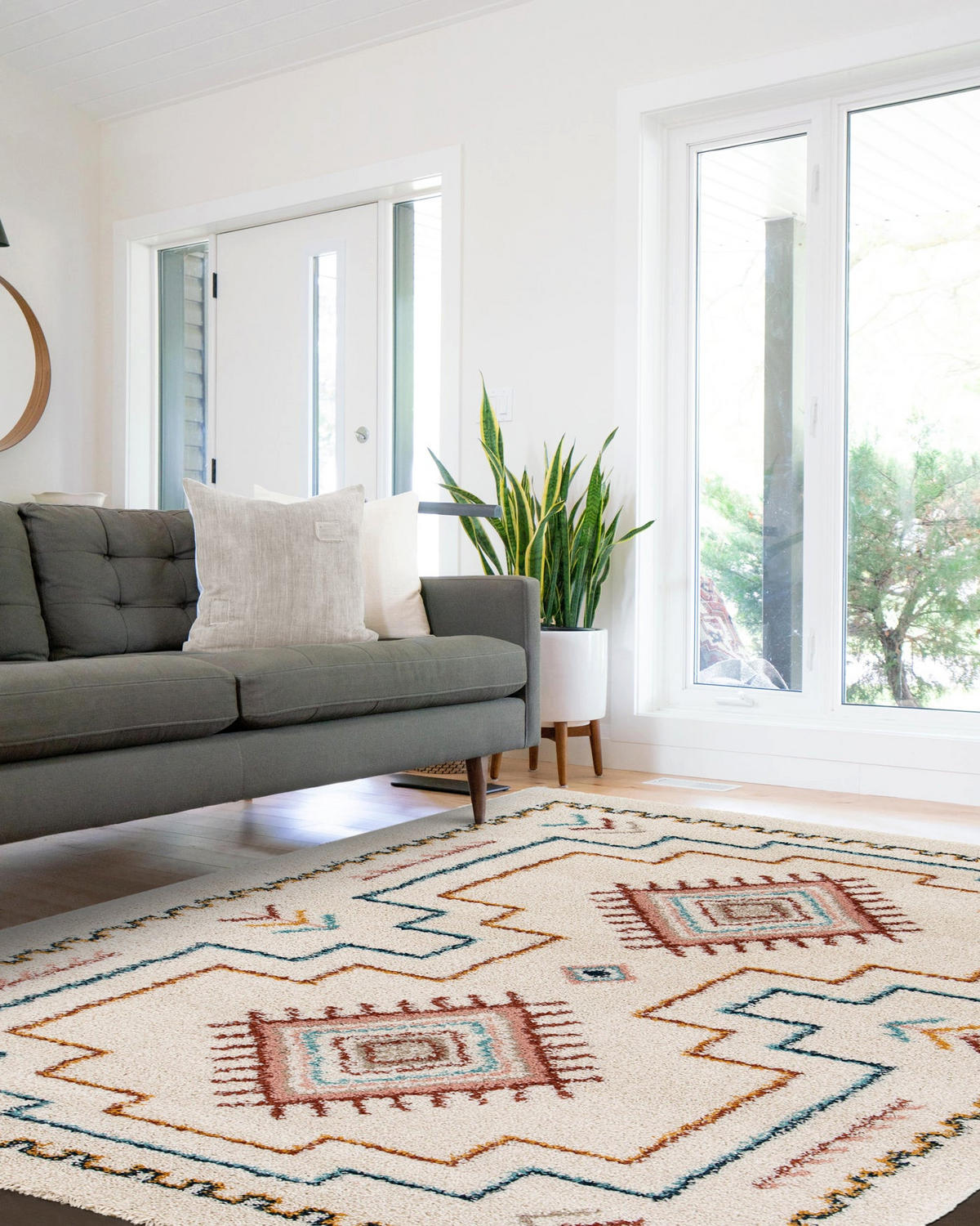 TEPPICH Shaggy weich voluminös mehrfarbig - Multicolor, Textil (120/170cm) - AFK Living
