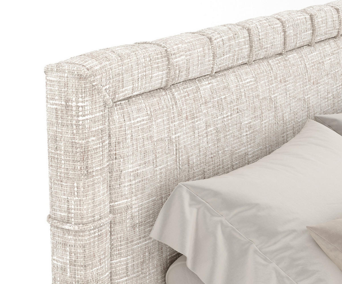BOXSPRINGBETT Rimini Creme 200/200 cm mit Matratze und Topper - Creme/Naturfarben, Holz/Holzwerkstoff (200/200cm) - Maison de Reve