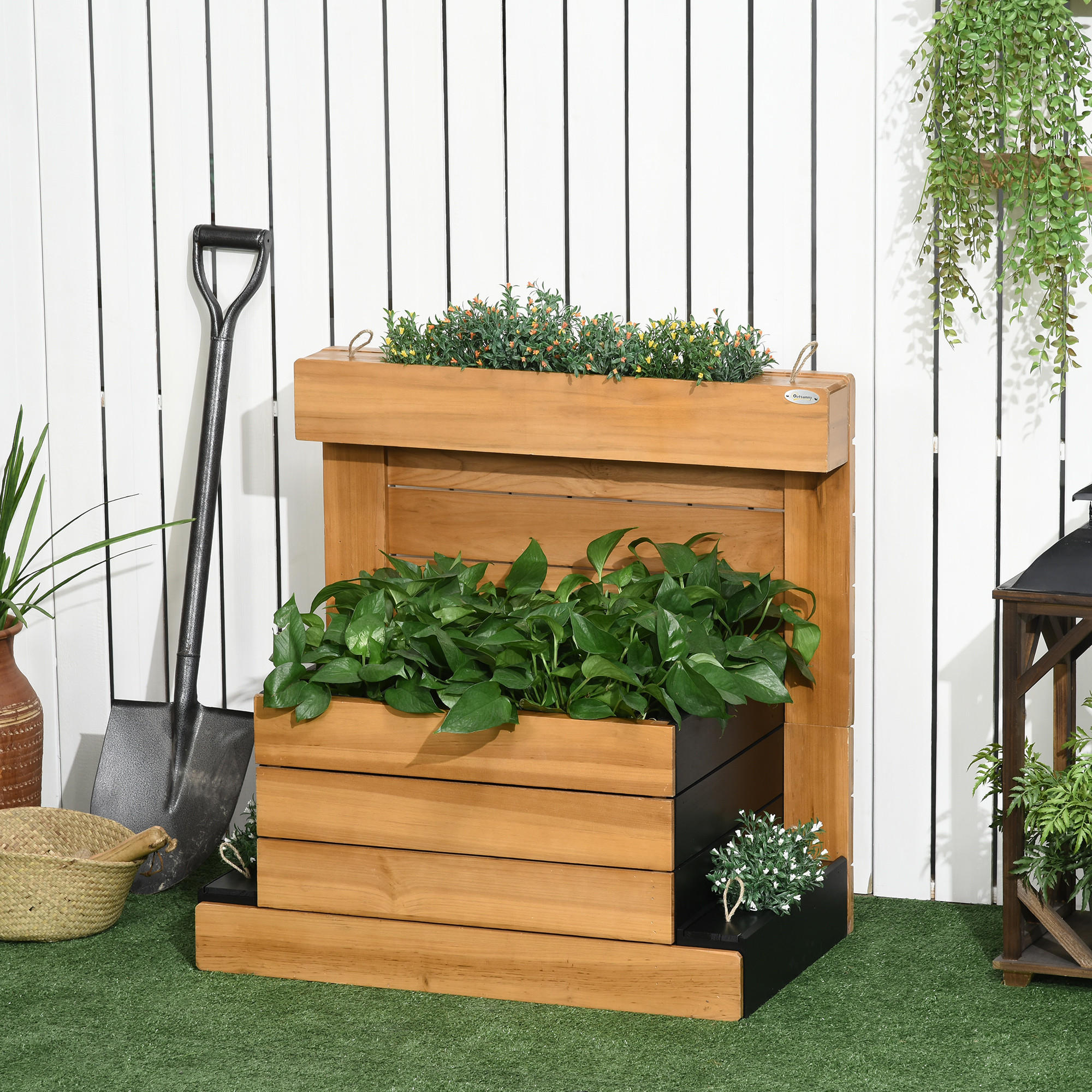 PFLANZENKASTEN, Braun - Braun, Holz (49.5/80/79.5cm) - Outsunny