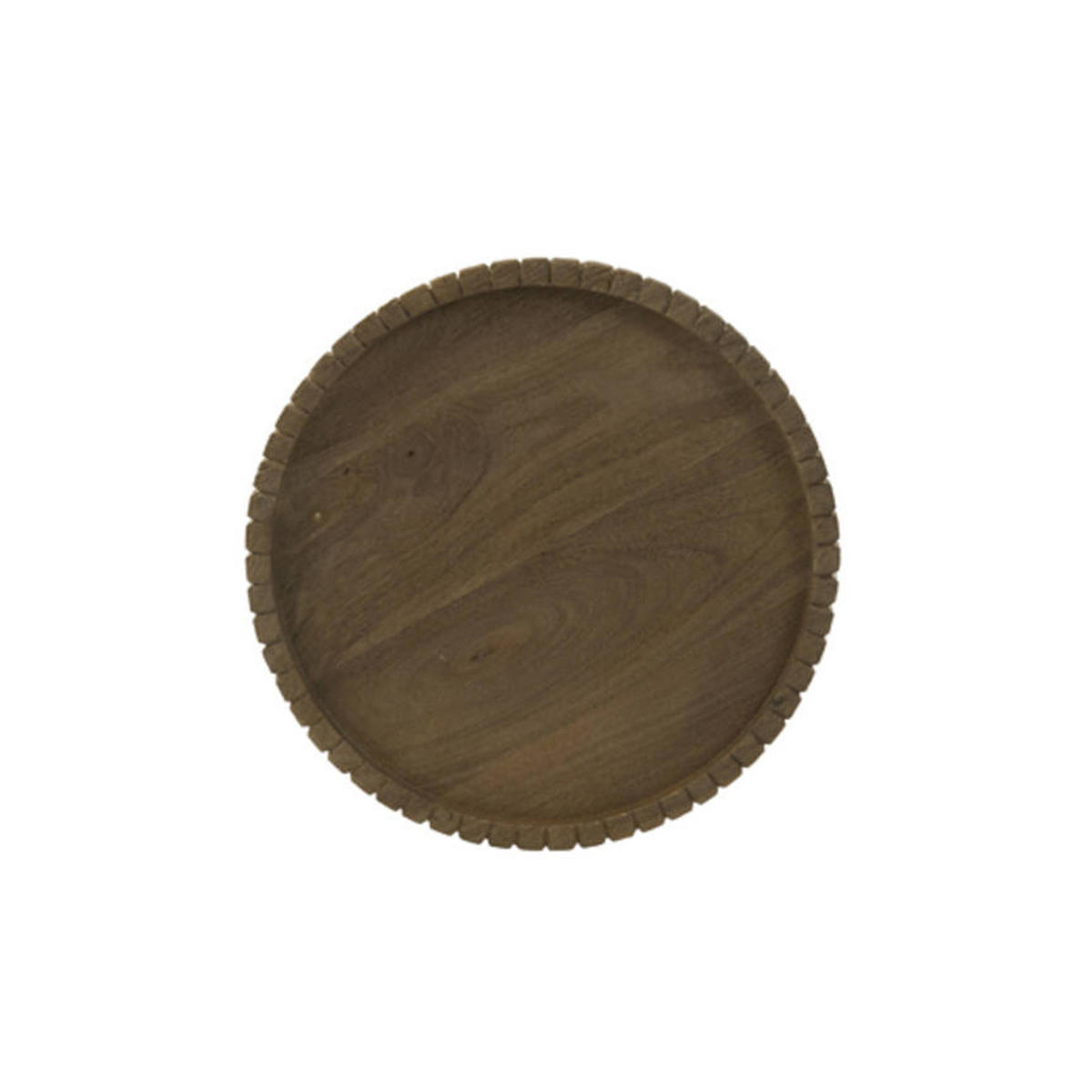 SCHALE CALETA Ø38x13 cm, Holz, Braun - Braun, Holz (38/13/38cm) - Light & Living