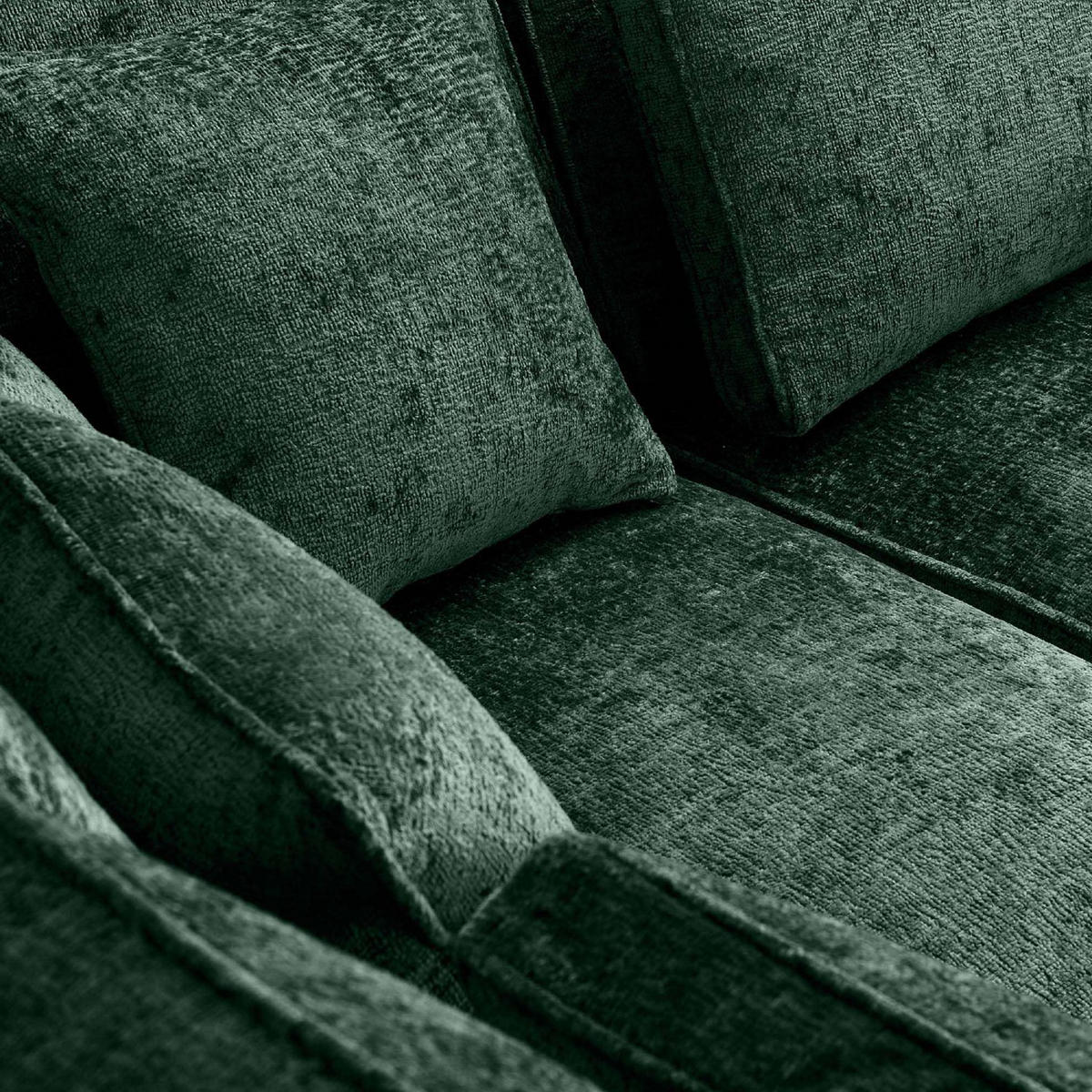 ECKSOFA RECHTS IMPERA Modern 4/5 Sitzer, Grün - Grün, Textil (314/224cm) - KONSIMO®