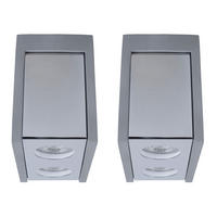 DECKENLEUCHTE TIMO Metall Grau 2-flammig 2er Set - Grau, Stein (18/10/14.7cm) - Globo Lighting