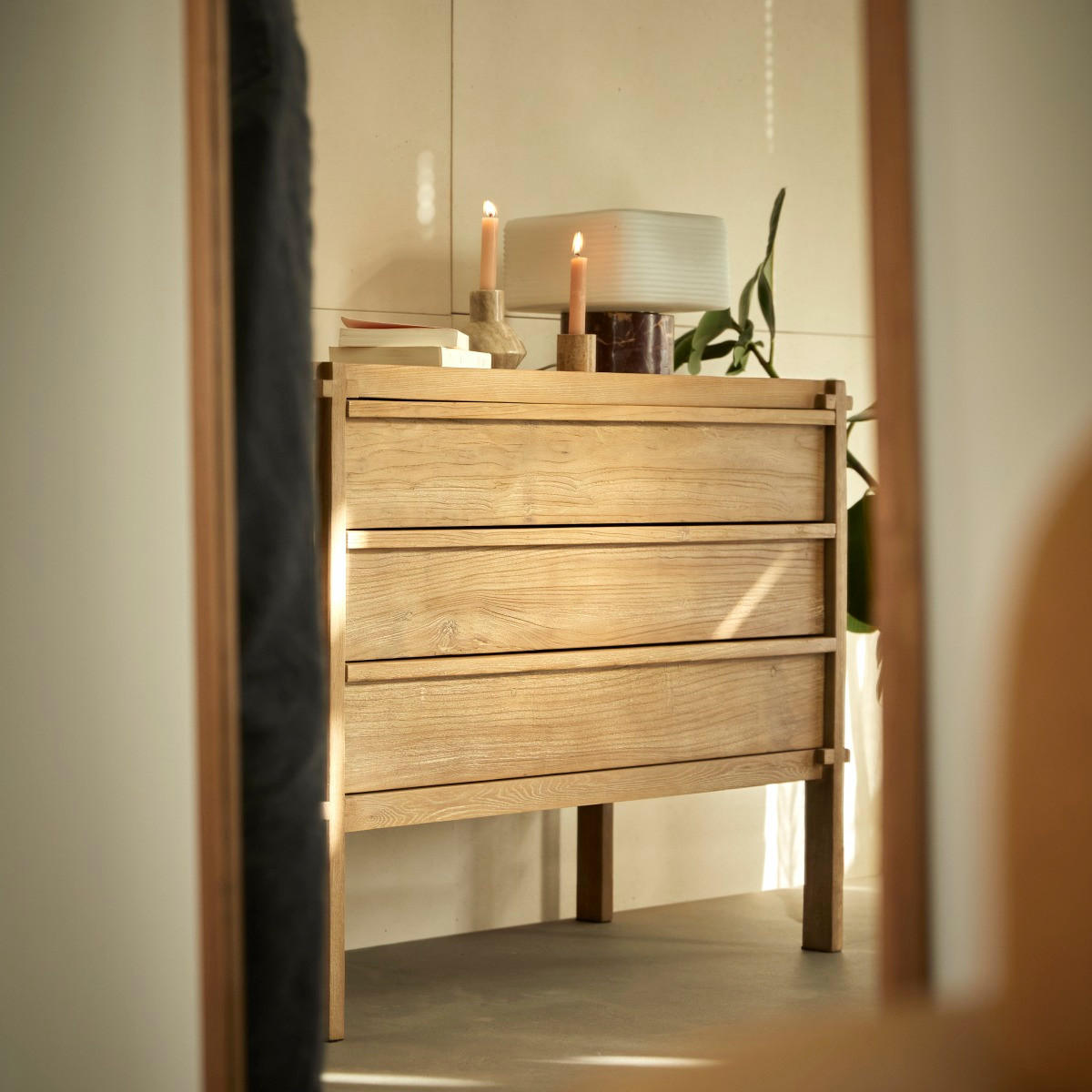 KOMMODE Madi Natur aus Ulme - Naturfarben, Holz (100/76/46cm) - Tikamoon