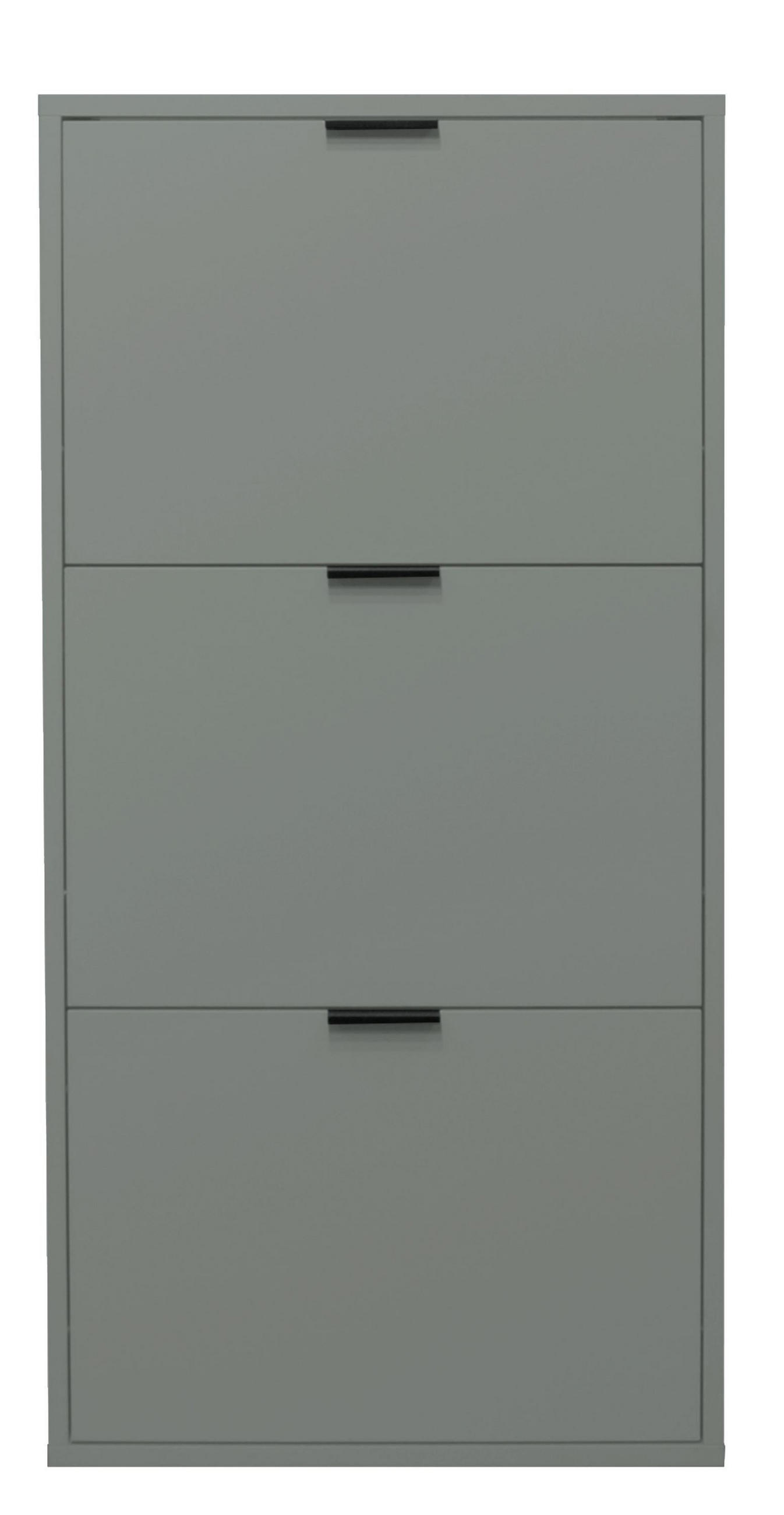 SCHUHSCHRANK Erna 61x25x126 Pinie Green matt Lack - Grün, Holzwerkstoff (61/126/25cm) - 58aufmkessel