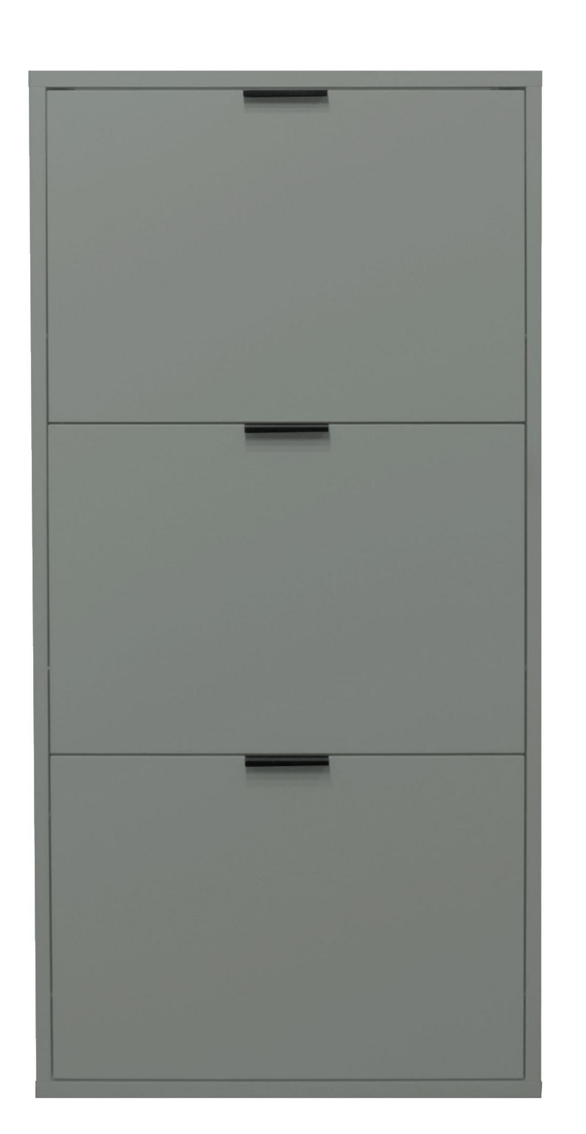 SCHUHSCHRANK Erna 61x25x126 Pinie Green matt Lack - Grün, Holzwerkstoff (61/126/25cm) - 58aufmkessel