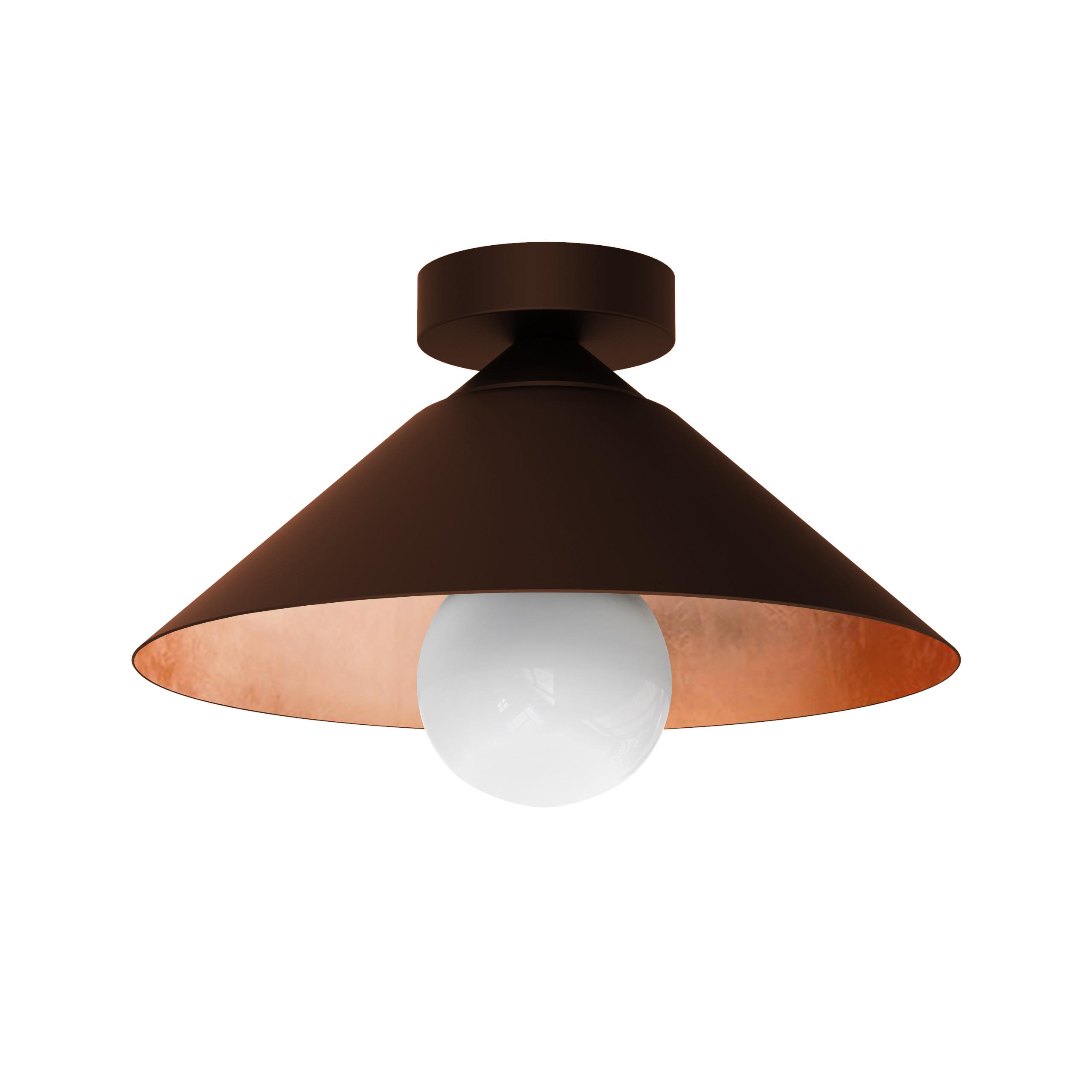 DECKENLEUCHTE - Braun, Metall (25/25/15cm) - Lumicom