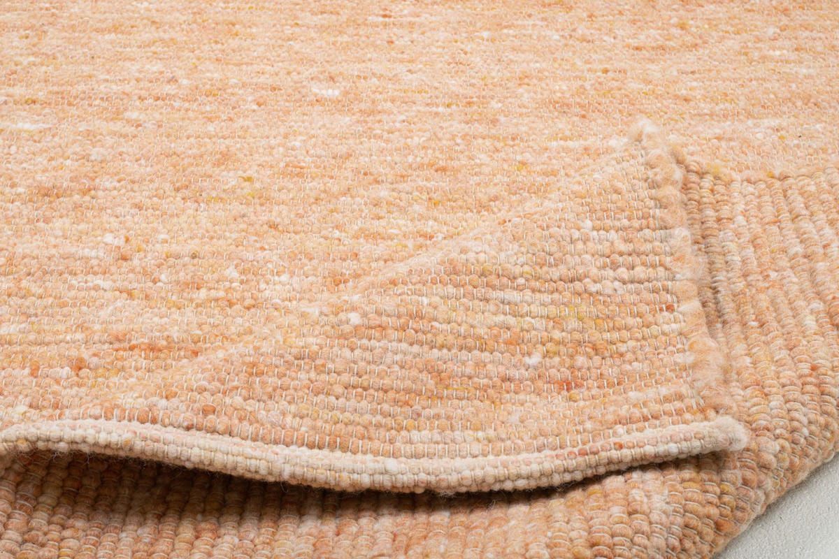 HANDWEBTEPPICH Alm-Freude 70x130 cm - Akaziefarben, Textil (70/130cm) - THEKO