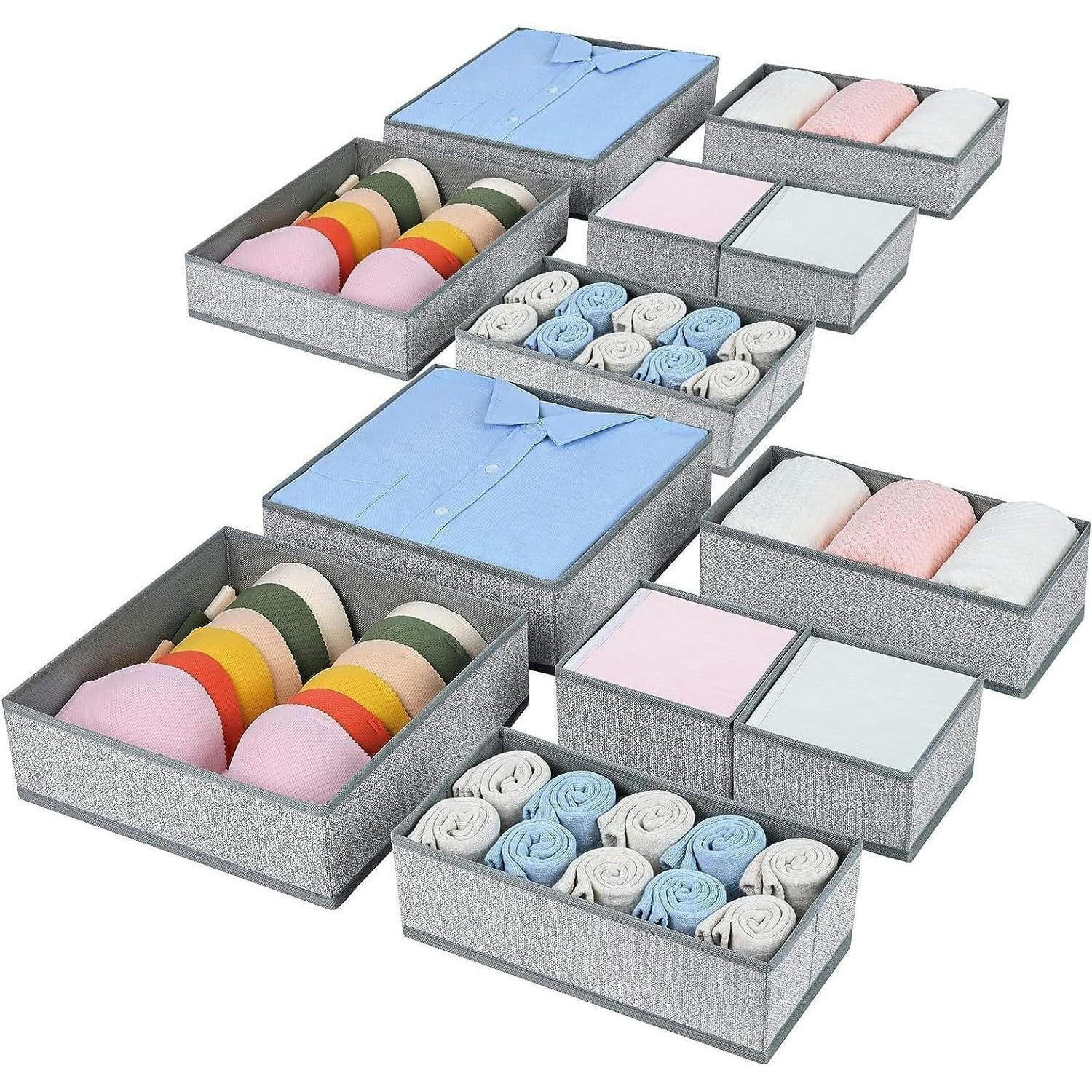 SCHUBLADEN Organizer 12-teiliges Set Grau Meliert - Multicolor, Textil (15/9/30cm)