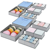 SCHUBLADEN Organizer 12-teiliges Set Grau Meliert - Multicolor, Textil (15/9/30cm)