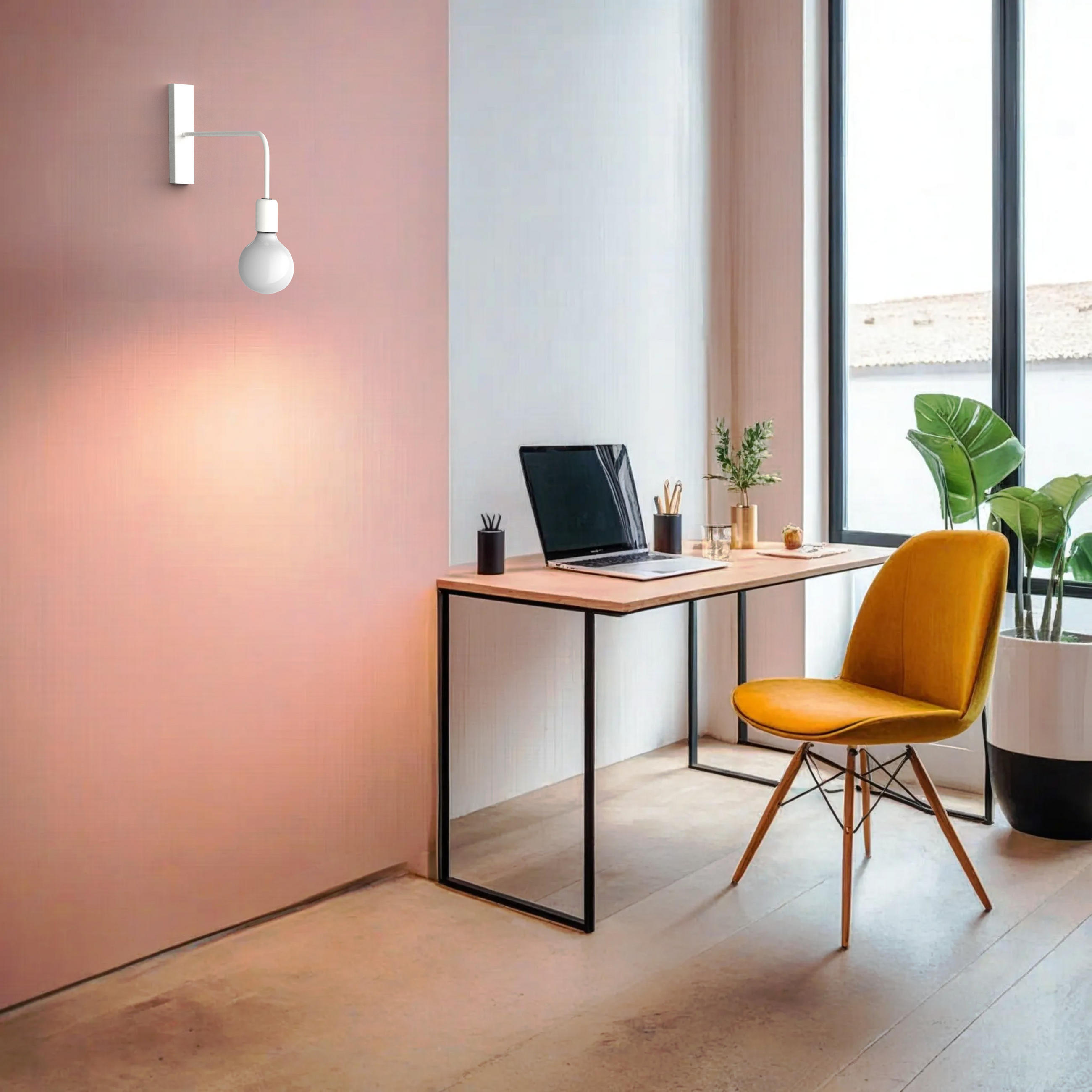 Thumbnail - Lumicom Wandleuchte, Weiß, Metall, Freiform,Freiform, 44.5x30x44.5 cm, Lampen & Leuchten, Innenbeleuchtung, Wandleuchten