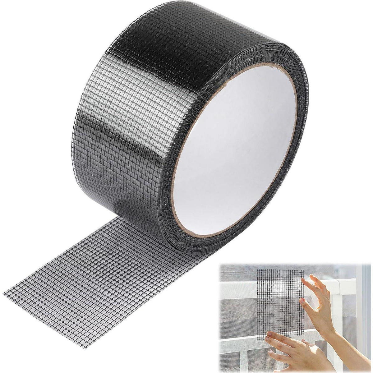 FLIEGENGITTER Reparaturband Schwarz 500 cm - Schwarz, Kunststoff (5/12/12cm)