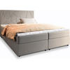 BOXBETT MADO 180x200 cm mit Matratze und Topper - Beige - Beige, Holz (180/200cm) - MASSENO