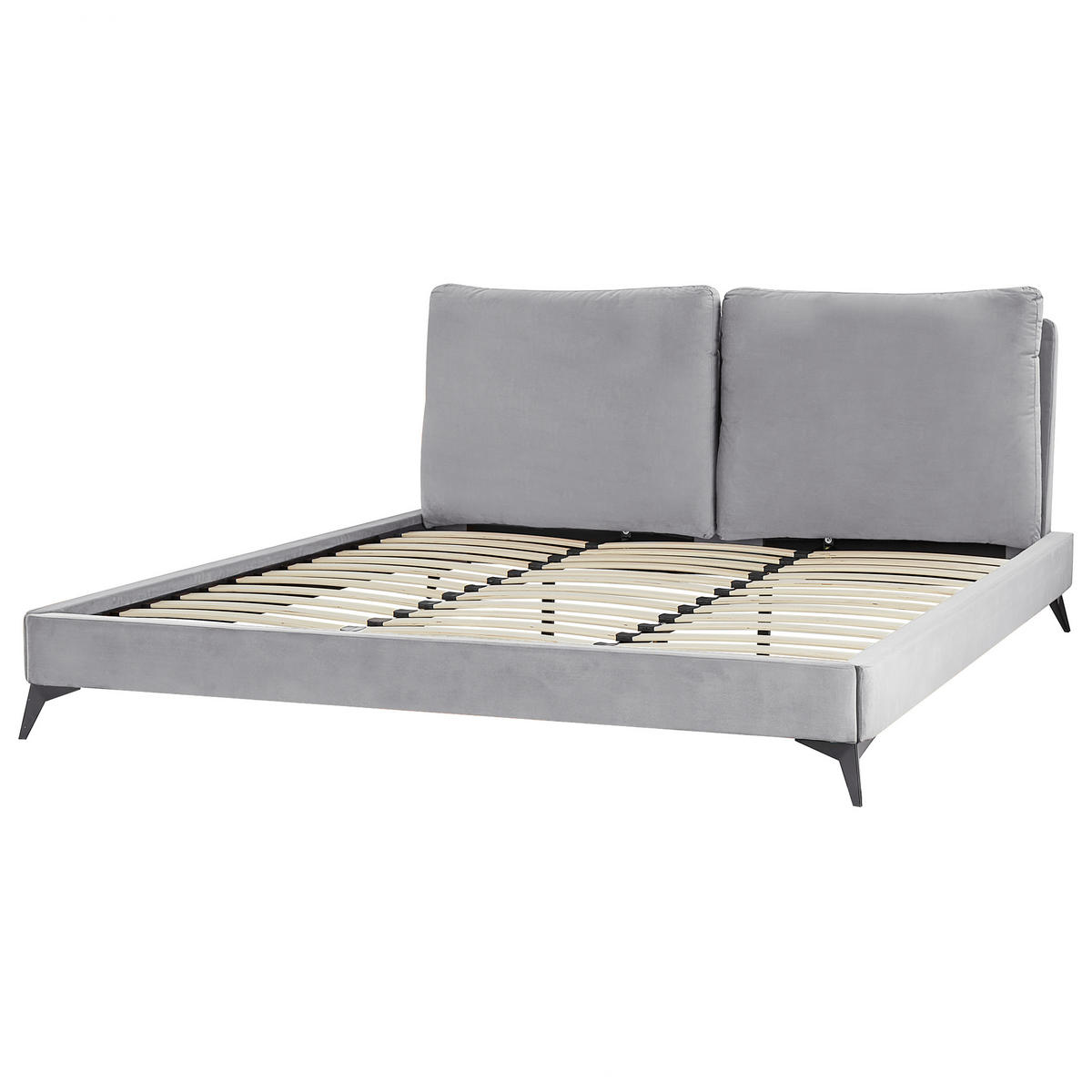 POLSTERBETT 180/200cm Grau Melle - Grau, Textil (180/200cm) - Beliani