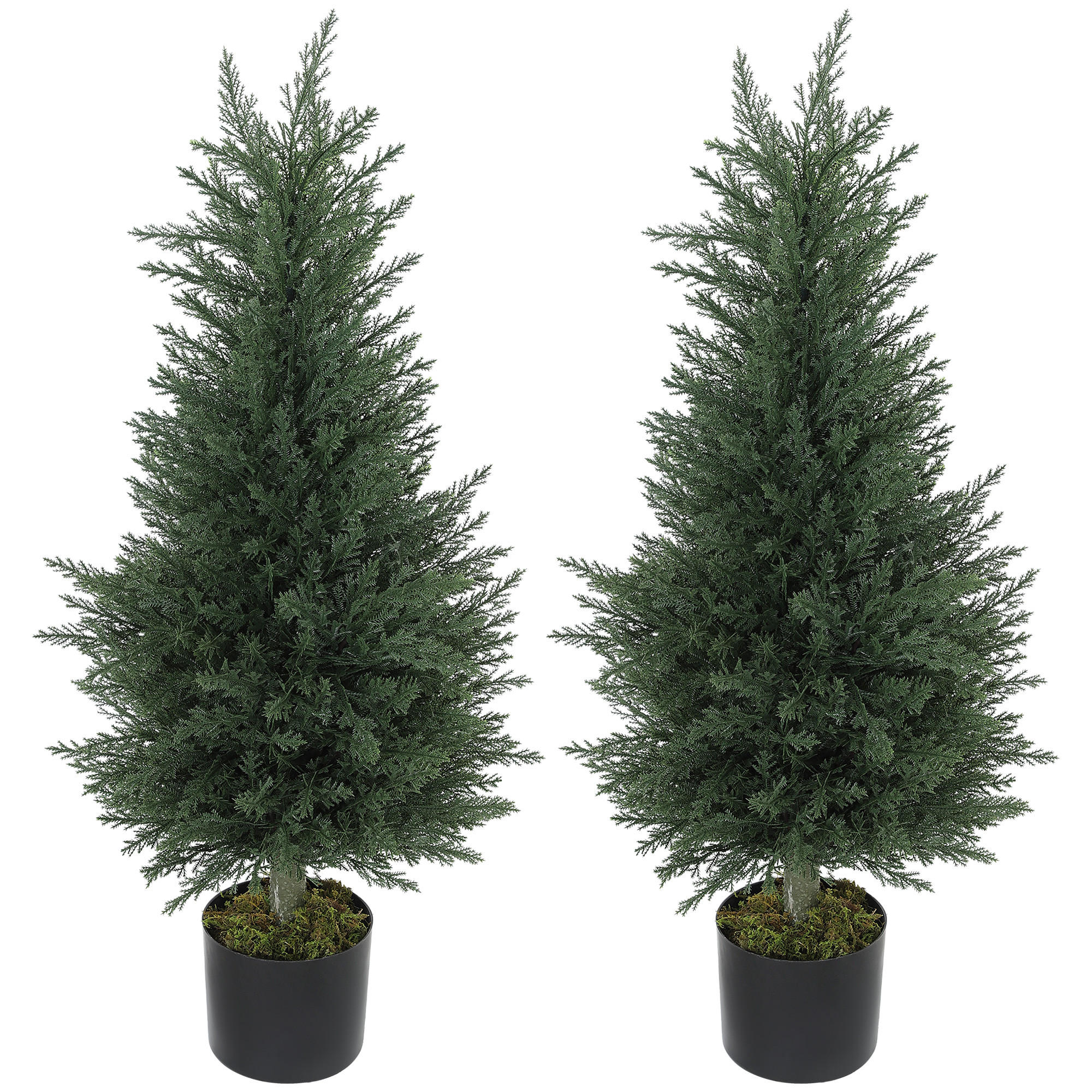 HOMCOM UMĚLÁ CIPRESE odolná proti UV záření 90 cm, sada 2 ks