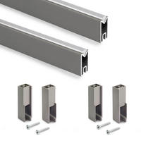 GARDEROBENSTANGEN Luxe 2x1,15 m Aluminium und Kunststoff Titan - Titanfarben, Metall (1.5/2.7/75cm) - EMUCA
