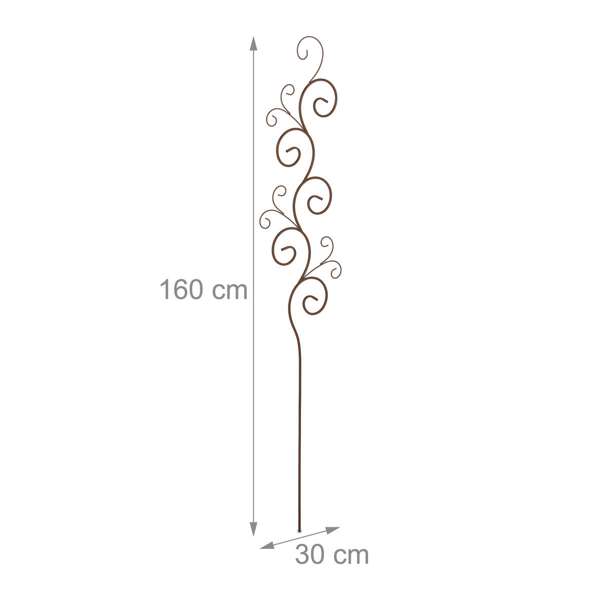 RANKGITTER - Braun, Metall (30/160/1cm) - Relaxdays