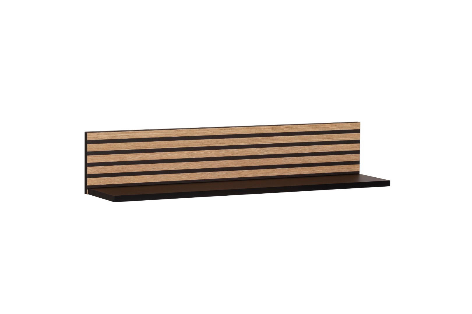 WANDREGAL Zebra 16x80x17 cm Akustikplattenoptik Schwarz - Schwarz, Holz (80/16/17cm) - PROREGAL
