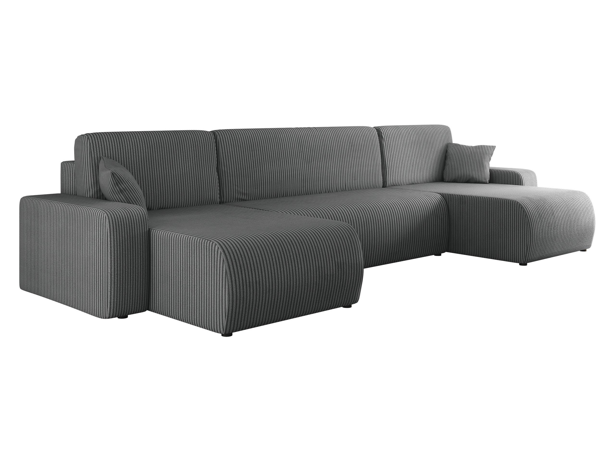 Mirjan24 Wohnlandschaft Grau 312x82x145 cm