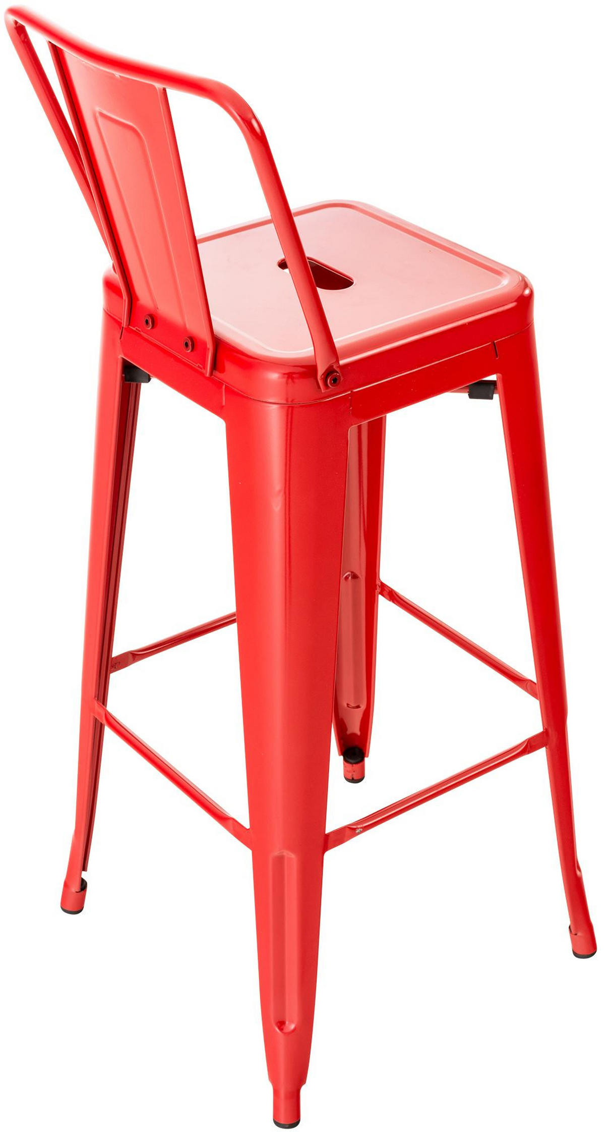 BARHOCKER 4er Set Lekel Metall Rot - Rot, Metall (44/96/43cm) - DELUKE