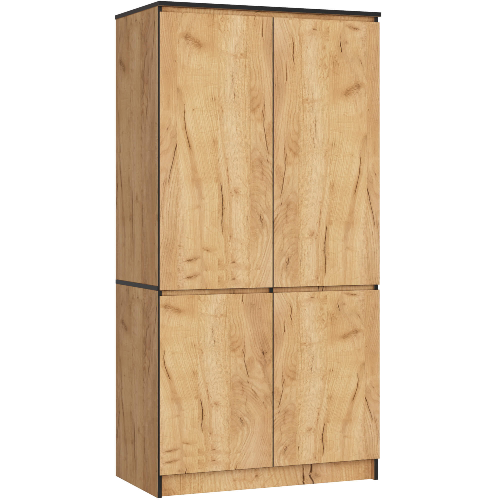 KLEIDERSCHRANK Eiche Craft 90x51x180 cm - Eichefarben, Holzwerkstoff (90/180/51cm) - Akord
