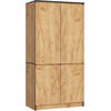 KLEIDERSCHRANK Eiche Craft 90x51x180 cm - Eichefarben, Holzwerkstoff (90/180/51cm) - Akord