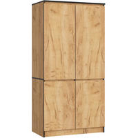 KLEIDERSCHRANK Eiche Craft 90x51x180 cm - Eichefarben, Holzwerkstoff (90/180/51cm) - Akord