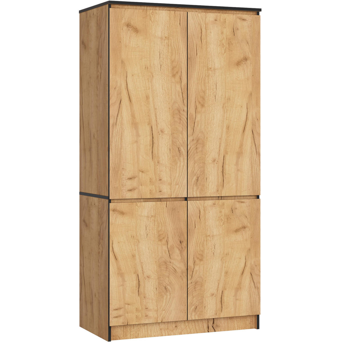 KLEIDERSCHRANK Eiche Craft 90x51x180 cm - Eichefarben, Holzwerkstoff (90/180/51cm) - Akord