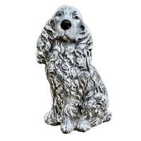 STEINFIGUR Cocker Spaniel XL CockerSpaniel, frostfest - Grau, Stein (25/43/16cm) - stoneandstyle