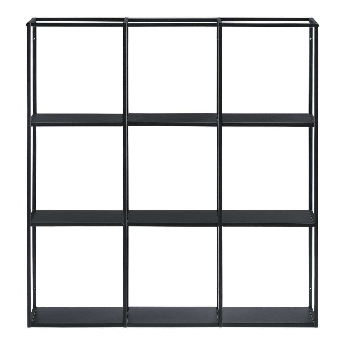 WANDREGAL Jelsa - Schwarz, Metall (100/110/18cm) - [en.casa]