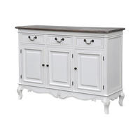 SIDEBOARD RIMINI WHITE Weiß 120x40x85 cm - Weiß, Holz (120/85/40cm) - FURNLUX