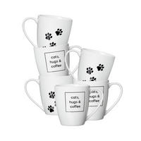 KAFFEEBECHER Mika Cat weiß 360 ml 6er Set - Weiß, Keramik (0.36L) - Ritzenhoff Breker