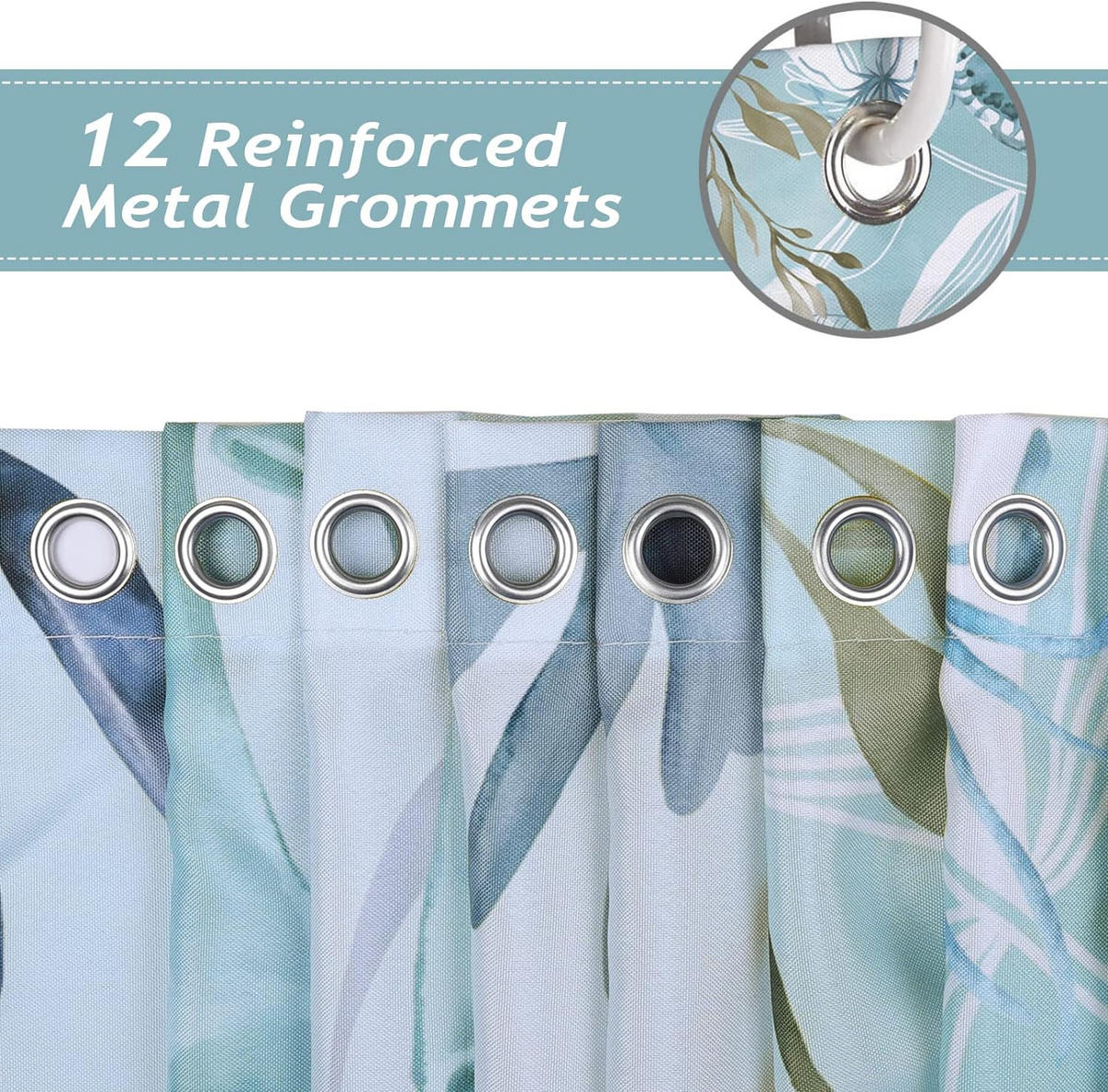 DUSCHVORHANG Schildkröte 3D bedruckt Polyester wasserdicht schimmelresistent waschbar Badezimmer - Blau, Textil (180/180cm) - MCBOSON