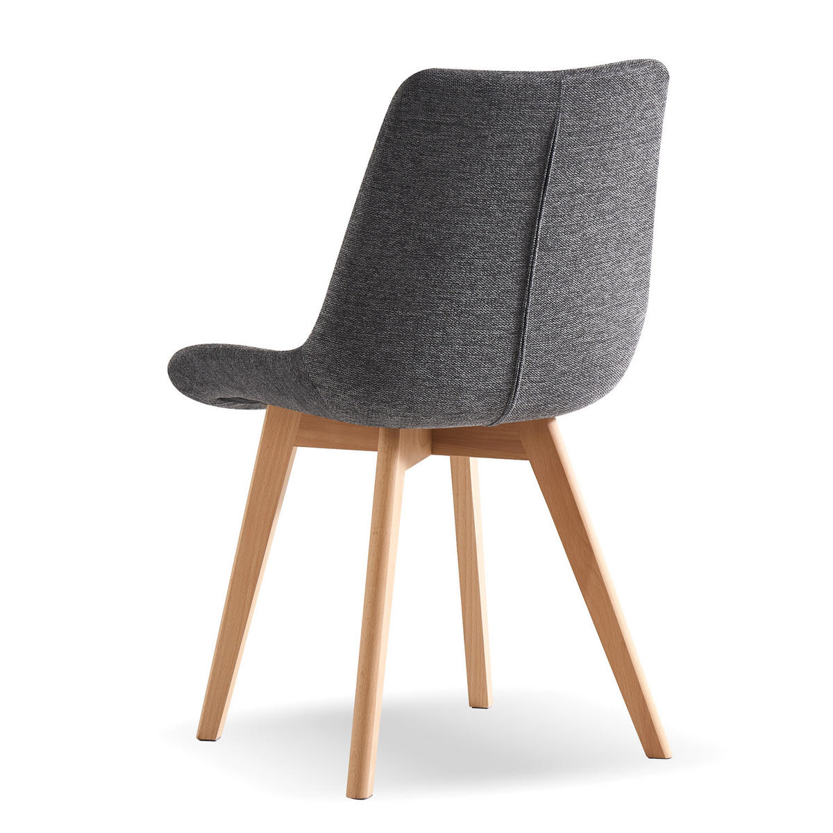 STUHL TANIA Anthrazit 2 Stück - Anthrazit, Holz/Textil (52/88/60cm) - B&D Home