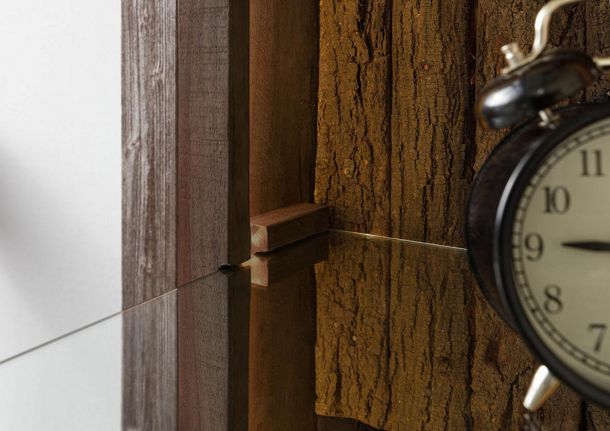 WANDREGAL Akazie 45x30x145 dunkelbraun lackiert BARK #204 - Dunkelbraun, Holz (45/145/30cm) - Massivmoebel24