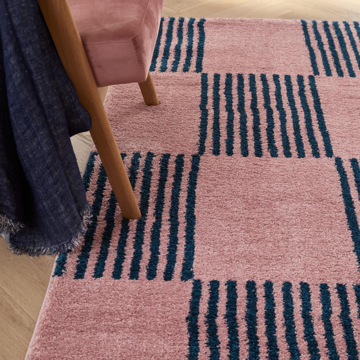TEPPICH vintage mit blumenmuster blau Groovy 200x280 cm - Blau, Textil (200/280cm) - Nazar Rugs