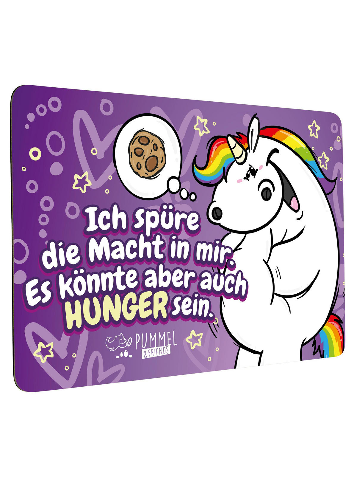 BRETTCHEN Pummeleinhorn Könnte auch Hunger sein Mehrfarbig 14,5 x 23,5 cm - Multicolor, Kunststoff (14.5/23.5cm) - United Labels