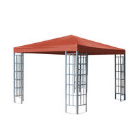 RANKPAVILLON 3x3m Terra / Rotorange RAL 2001 - Terra cotta, Metall (300/256/300cm) - QUICK STAR