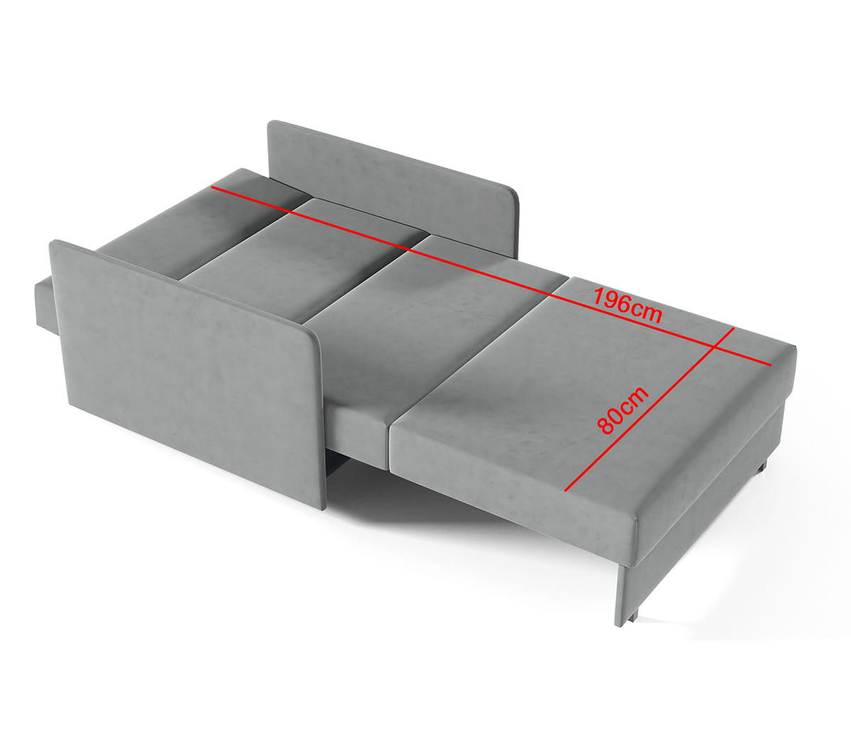 SCHLAFSOFA York I, Schlaffunktion, ausziehbare Couch, mit Bettkasten, inkl. Kissen, Kronos 27 - Rosa, Textil (90/85/97cm) - Jerpax