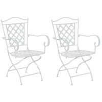 STÜHLE Athan - 2er Set weiß - Weiß, Metall (56/93/51cm) - TPFGarden