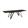 ESSTISCH Ausziehbar Keramik Glas Marmoroptik Rechteckig Groß, Schwarz 180x95x76 cm - Schwarz, Keramik/Metall (95/180/76cm) - KADIMA DESIGN