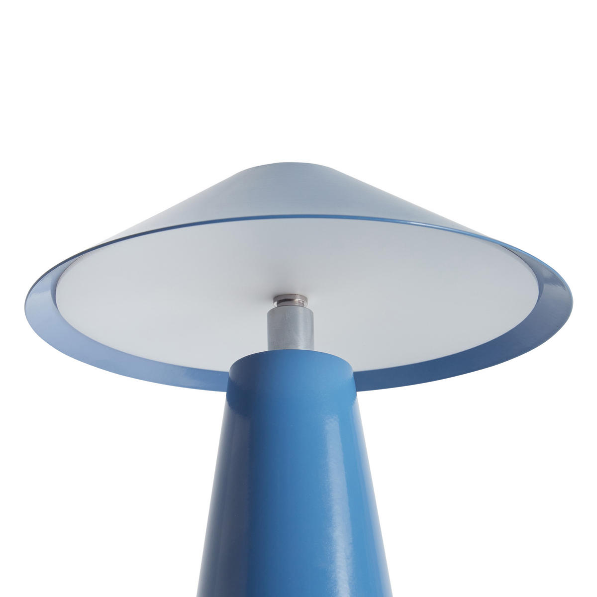 LED-TISCHLEUCHTE Blau/Schwarz/Weiß/Silber Apayao - Blau/Silberfarben, Metall (18/18/29cm) - Beliani