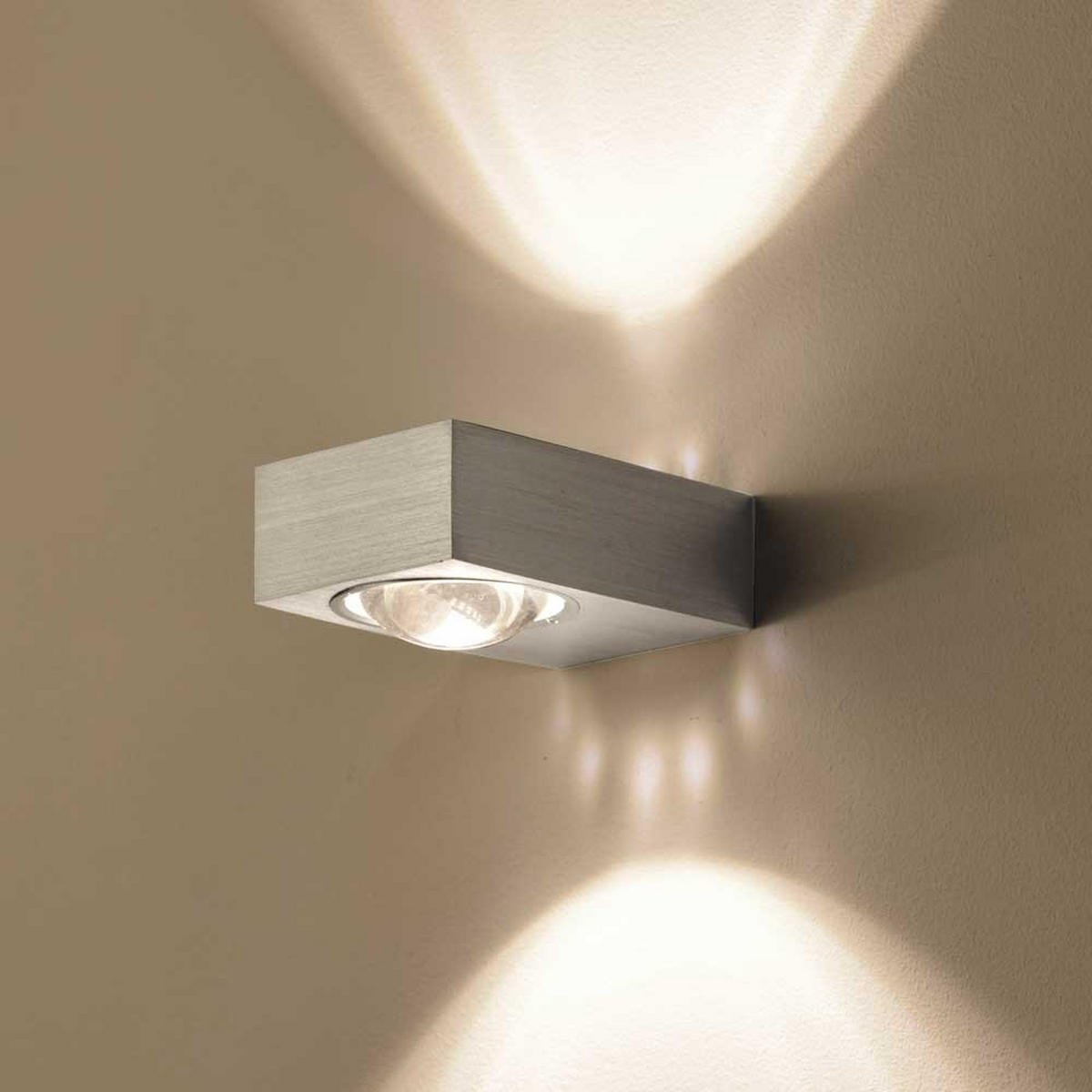 LED-WANDLAMPE Beam X Schwarz - Schwarz, Metall (8/4/12cm) - s.luce