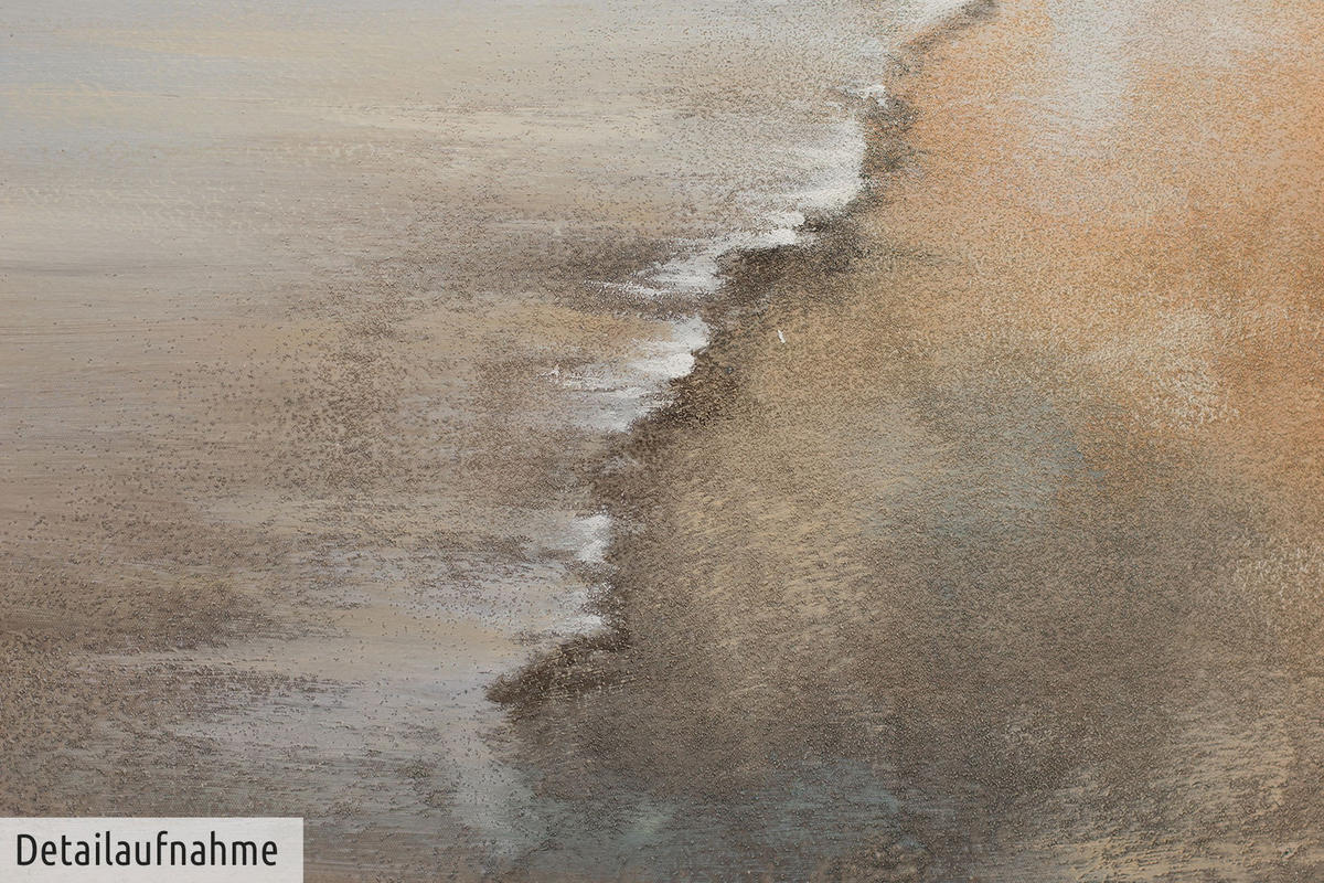 ACRYLBILD HANDGEMALT 80/80 cm - Braun, Holz/Textil (80/80cm) - KUNSTLOFT