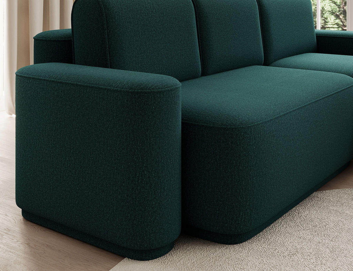 ECKSOFA RUMA - Dunkelgrün (Enjoy 35) - Dunkelgrün, Holzwerkstoff (285/180cm) - Möblo