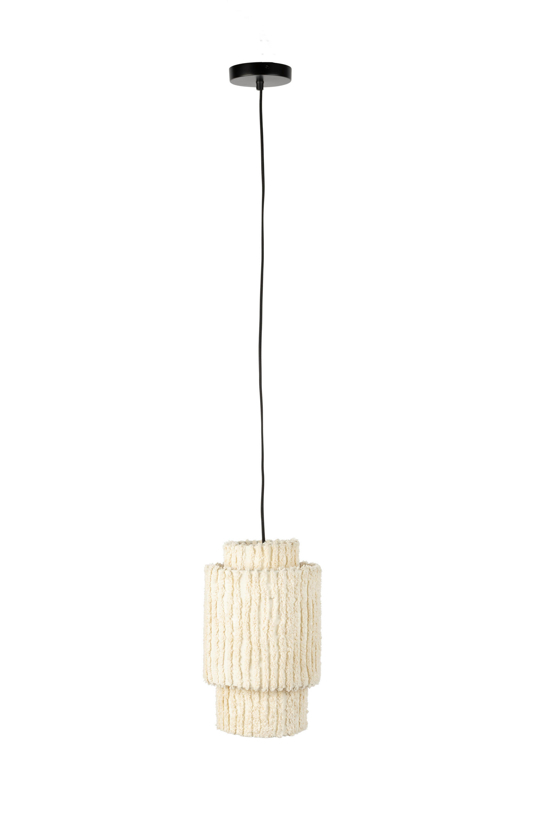 HÄNGELAMPE Arjun - Beige - 20/20/38 cm - Beige, Textil (20/20/38cm)