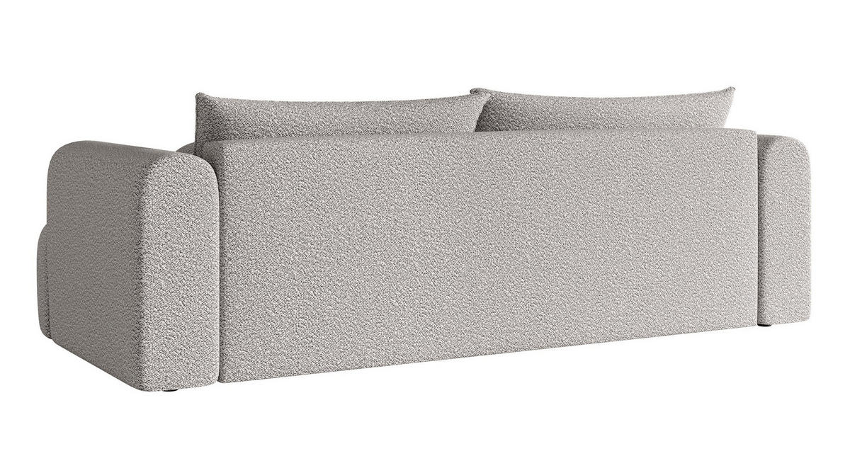 SCHLAFSOFA Dandelino Hellgrau Boucle - Hellgrau/Schwarz, Kunststoff/Textil (250/90/112cm) - Selsey