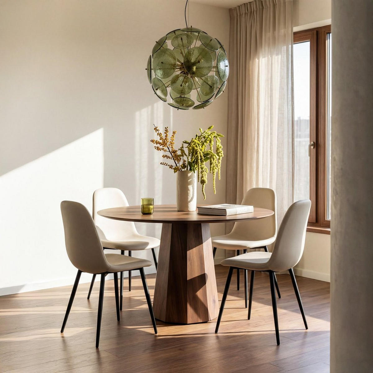 ESSZIMMERSTUHL Elia Beige 44 cm x 84 cm 4er-Set - Beige, Leder (44/84/52cm) - Klast Home