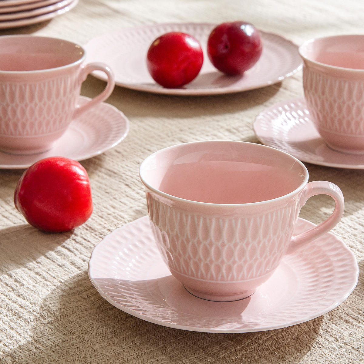 KAFFESERVICE CMIELOW SOFIA Kaffetassen-Set - Rosa, Keramik (15.7/7.5/15.7cm) - KONSIMO®