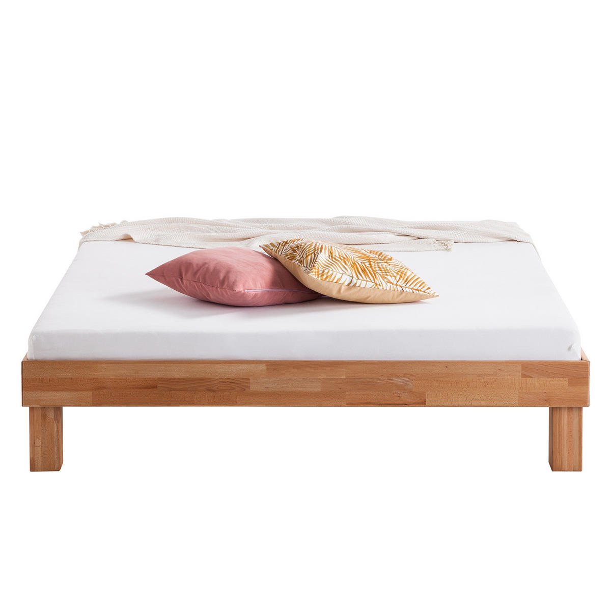 BETT - Massivholz - Kernbuche, Holz (160/200cm) - home24