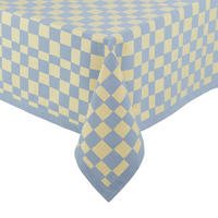 TISCHDECKE Checker Style - 100% Baumwolle Hellblau/Gelb 250x160 cm - Hellblau, Textil (250/160cm) - Butlers